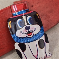 klik-klik-metal-hund-roed-hat-blaat-halsbaand-Japan-vintage-metallegetoej